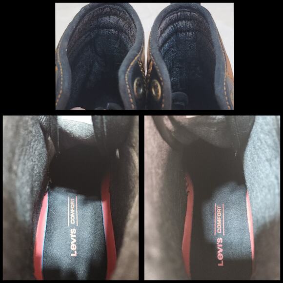 Levis Denim Lug Sole Utility Boots 10 Gorpcore Dark Indigo High Top Urban Rugged - Picture 10 of 12